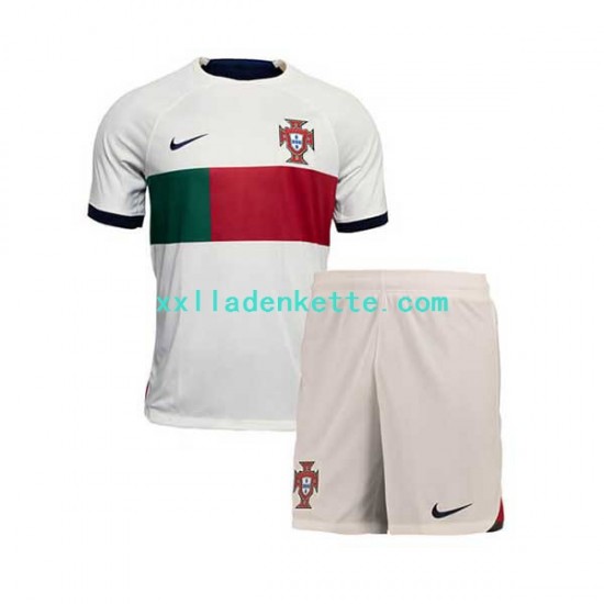 Fußballtrikot Portugal Kinder Auswärts World Cup 2022 Kurzarm