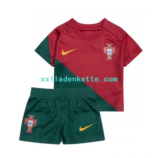 Fußballtrikot Portugal Kinder Heim World Cup 2022 Kurzarm