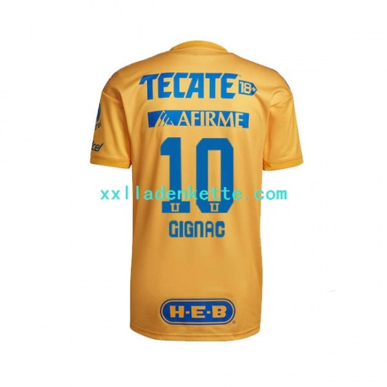 Fußballtrikot UANL Tigres André-Pierre Gignac 10 Herren Heim 2022-2023 Kurzarm