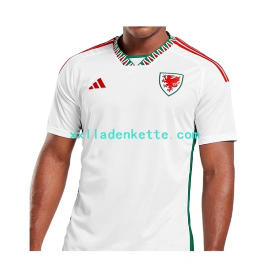 Fußballtrikot Wales Herren Auswärts World Cup 2022 Kurzarm
