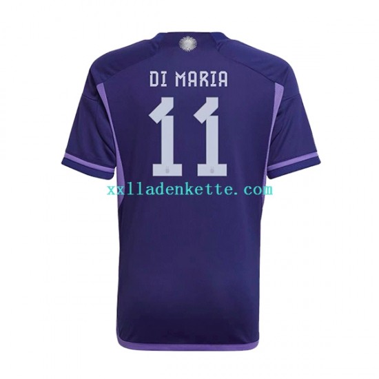 Fußballtrikot Argentinien Di Maria 11 Herren Auswärts World Cup 2022 Kurzarm