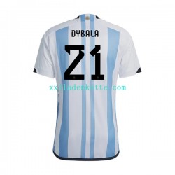 Fußballtrikot Argentinien Dybala 21 Herren Heim World Cup 2022 Kurzarm