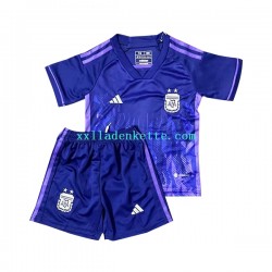 Fußballtrikot Argentinien Kinder Auswärts World Cup 2022 Kurzarm