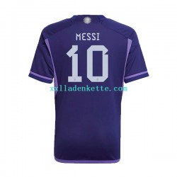 Fußballtrikot Argentinien Lionel Messi 10 Herren Auswärts World Cup 2022 Kurzarm