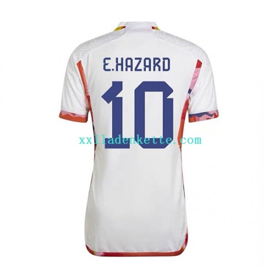 Fußballtrikot Belgien Eden Hazard 10 Herren Auswärts World Cup 2022 Kurzarm