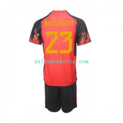 Fußballtrikot Belgien Michy Batshuayi 23 Kinder Heim World Cup 2022 Kurzarm