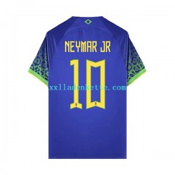 Fußballtrikot Brasilien Neymar JR 10 Herren Auswärts World Cup 2022 Kurzarm