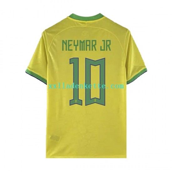 Fußballtrikot Brasilien Neymar JR 10 Herren Heim World Cup 2022 Kurzarm