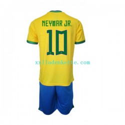 Fußballtrikot Brasilien Neymar JR 10 Kinder Heim World Cup 2022 Kurzarm