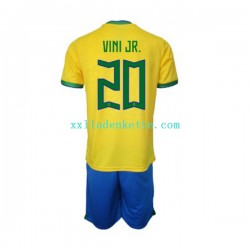 Fußballtrikot Brasilien Vinicius Junior 20 Kinder Heim World Cup 2022 Kurzarm