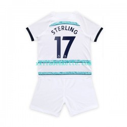 Fußballtrikot Chelsea Sterling 17 Kinder Auswärts 2022-2023 Kurzarm