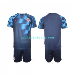 Fußballtrikot Kroatien Kinder Auswärts World Cup 2022 Kurzarm