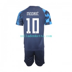 Fußballtrikot Kroatien Modrić 10 Kinder Auswärts World Cup 2022 Kurzarm