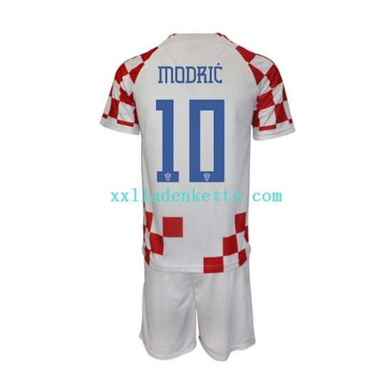Fußballtrikot Kroatien Modrić 10 Kinder Heim World Cup 2022 Kurzarm