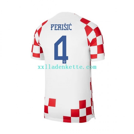 Fußballtrikot Kroatien Perisic 4 Herren Heim World Cup 2022 Kurzarm