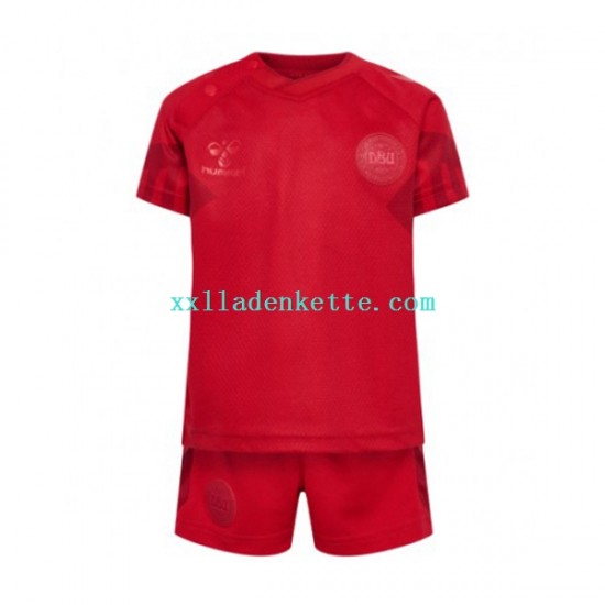 Fußballtrikot Dänemark Kinder Heim World Cup 2022 Kurzarm