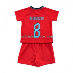 Fußballtrikot England Henderson 8 Kinder Auswärts World Cup 2022 Kurzarm
