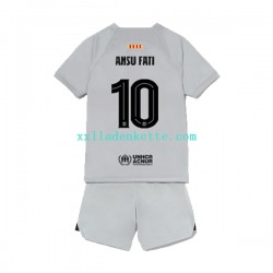 Fußballtrikot FC Barcelona Ansu Fat 10 Kinder Ausweich 2022-2023 Kurzarm