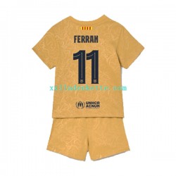 Fußballtrikot FC Barcelona Ferran Torres 11 Kinder Auswärts 2022-2023 Kurzarm