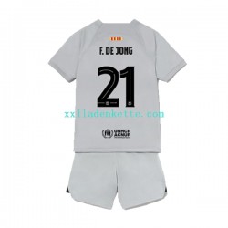 Fußballtrikot FC Barcelona Frenkie de Jong 21 Kinder Ausweich 2022-2023 Kurzarm