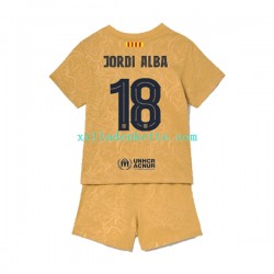 Fußballtrikot FC Barcelona Jordi Alba 18 Kinder Auswärts 2022-2023 Kurzarm