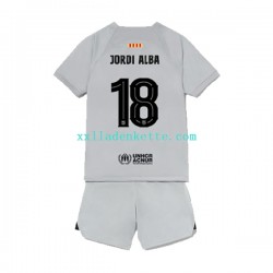 Fußballtrikot FC Barcelona Jordi Alba 18 Kinder Ausweich 2022-2023 Kurzarm