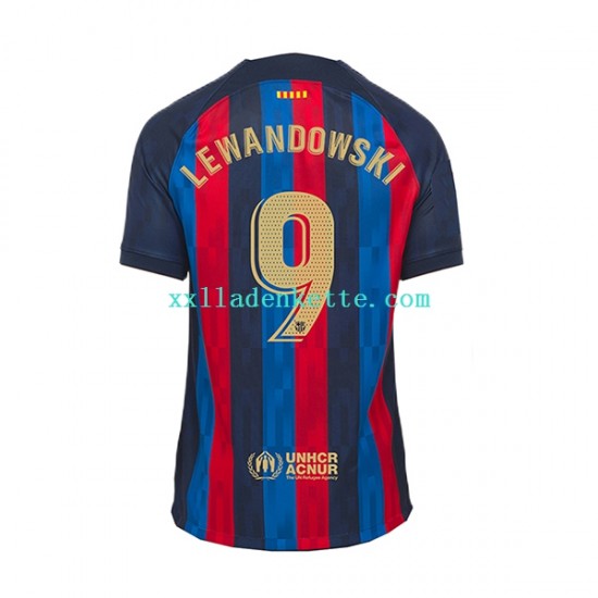 Fußballtrikot FC Barcelona Lewandowski 9 Herren Heim 2022-2023 Kurzarm
