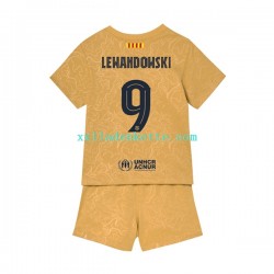Fußballtrikot FC Barcelona Lewandowski 9 Kinder Auswärts 2022-2023 Kurzarm