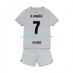 Fußballtrikot FC Barcelona Ousmane Dembele 7 Kinder Ausweich 2022-2023 Kurzarm