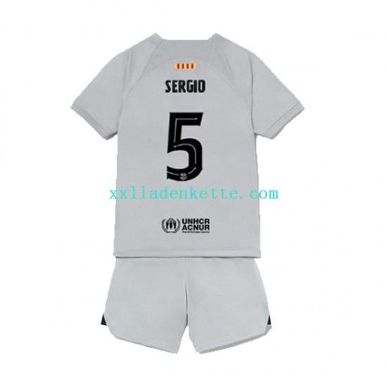 Fußballtrikot FC Barcelona Sergio Busquets 5 Kinder Ausweich 2022-2023 Kurzarm