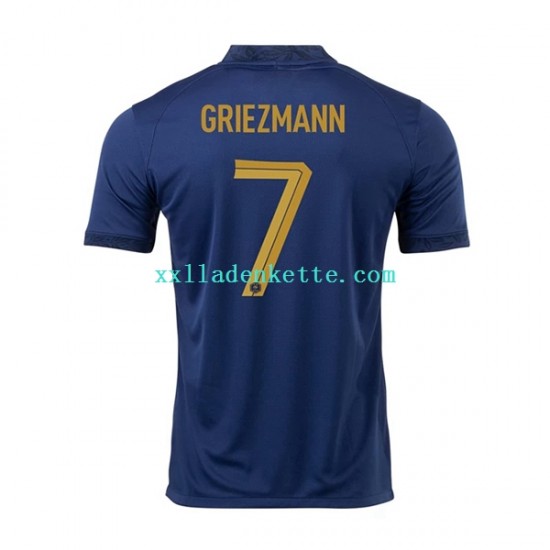 Fußballtrikot Frankreich Griezmann 7 Herren Heim World Cup 2022 Kurzarm