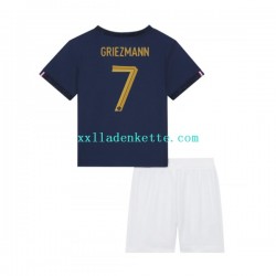 Fußballtrikot Frankreich Griezmann 7 Kinder Heim World Cup 2022 Kurzarm