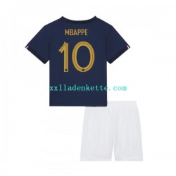 Fußballtrikot Frankreich Mbappé 10 Kinder Heim World Cup 2022 Kurzarm