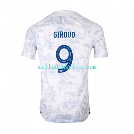 Fußballtrikot Frankreich Olivier Giroud 9 Herren Auswärts World Cup 2022 Kurzarm