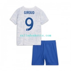 Fußballtrikot Frankreich Olivier Giroud 9 Kinder Auswärts World Cup 2022 Kurzarm
