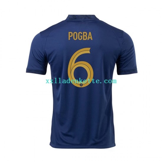 Fußballtrikot Frankreich Pogba 6 Herren Heim World Cup 2022 Kurzarm