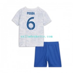 Fußballtrikot Frankreich Pogba 6 Kinder Auswärts World Cup 2022 Kurzarm