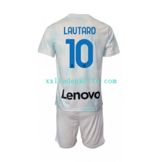 Fußballtrikot Inter Mailand Lautaro Martinez 10 Kinder Auswärts 2022-2023 Kurzarm