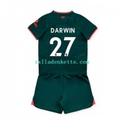 Fußballtrikot Liverpool Darwin Nunez 27 Kinder Ausweich 2022-2023 Kurzarm