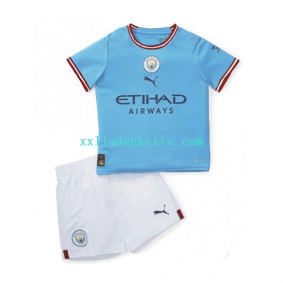 Fußballtrikot Manchester City Kinder Heim 2022-2023 Kurzarm