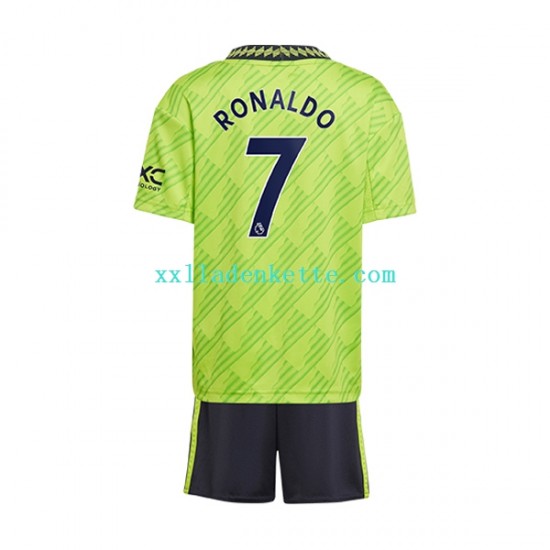 Fußballtrikot Manchester United Cristiano Ronaldo 7 Kinder Ausweich 2022-2023 Kurzarm