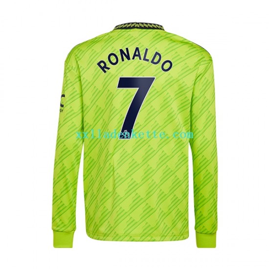 Fußballtrikot Manchester United Cristiano Ronaldo Herren Ausweich 2022-2023 Langarm