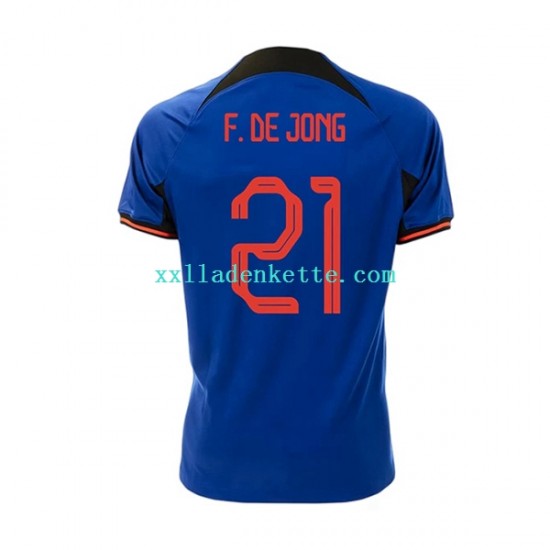 Fußballtrikot Niederlande Frenkie de Jong 21 Herren Auswärts World Cup 2022 Kurzarm