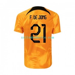 Fußballtrikot Niederlande Frenkie de Jong 21 Herren Heim World Cup 2022 Kurzarm