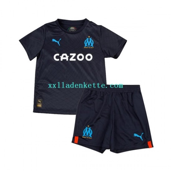 Fußballtrikot Olympique Marseille Kinder Auswärts 2022-2023 Kurzarm