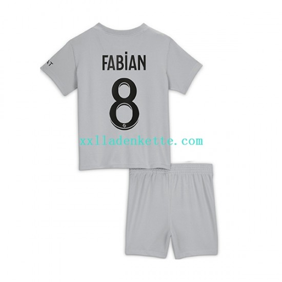 Fußballtrikot Paris Saint-Germain Fabian 8 Kinder Auswärts 2022-2023 Kurzarm