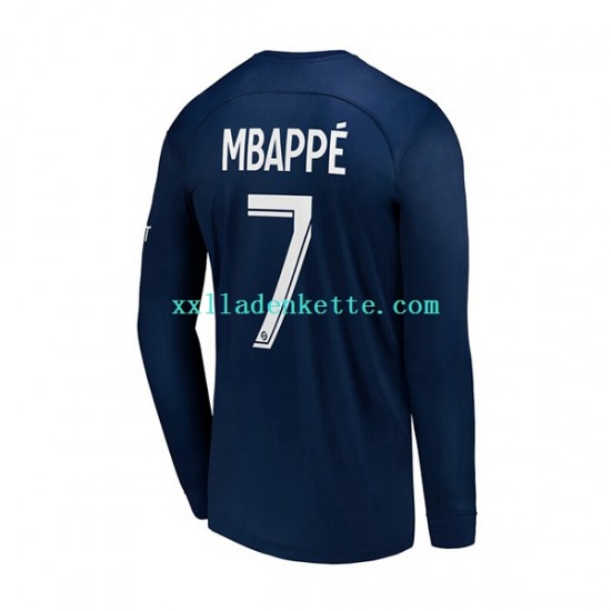 Fußballtrikot Paris Saint-Germain Mbappé 7 Herren Heim 2022-2023 Langarm