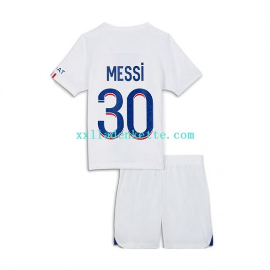Fußballtrikot Paris Saint-Germain Messi 30 Kinder Ausweich 2022-2023 Kurzarm