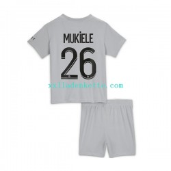 Fußballtrikot Paris Saint-Germain Mukiele 26 Kinder Auswärts 2022-2023 Kurzarm