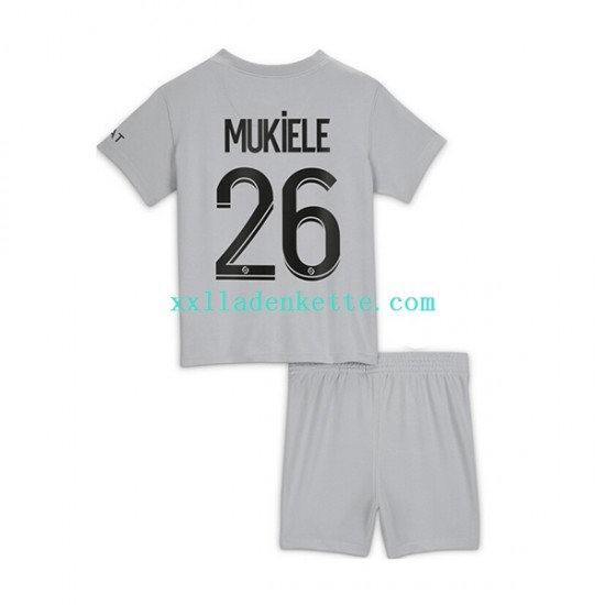 Fußballtrikot Paris Saint-Germain Mukiele 26 Kinder Auswärts 2022-2023 Kurzarm